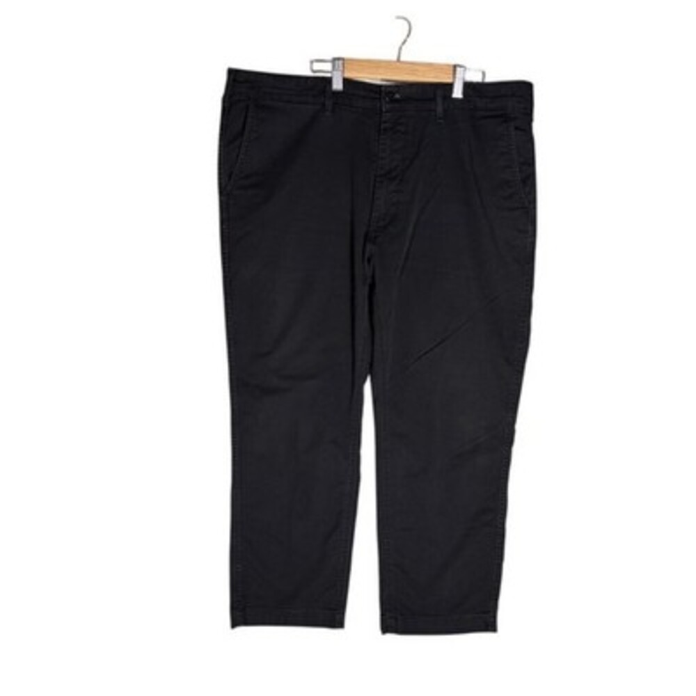 Levi's Chino Pants Mens 38x29 Black Slim Straight Flat Front Zip Fly